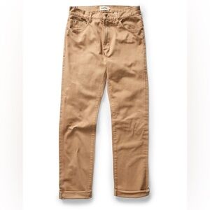 Taylor Stitch Men's Slim All Day Pant in Tobacco Selvedge Denim